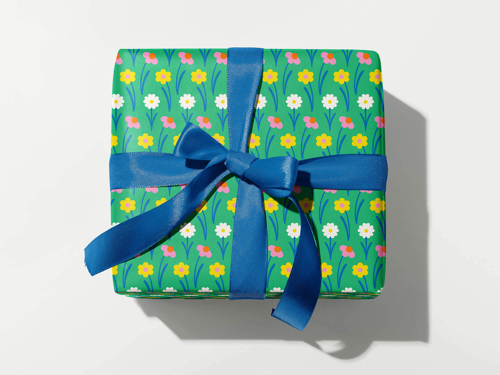 Spring Fling Flower Pattern Gift Wrap Sheets or Roll