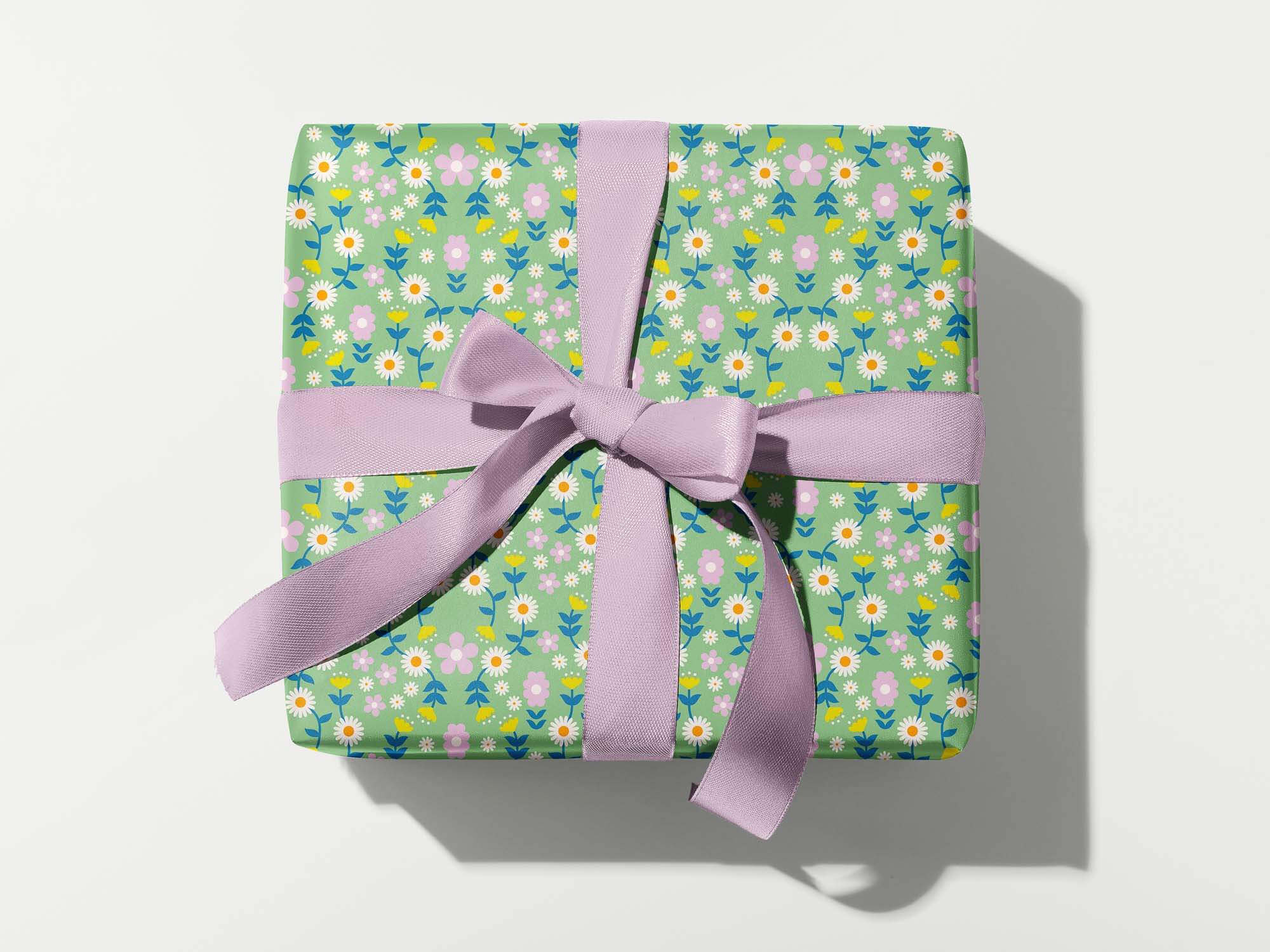 Fairy Tale Fleurs Wrapping Paper in Green Gables