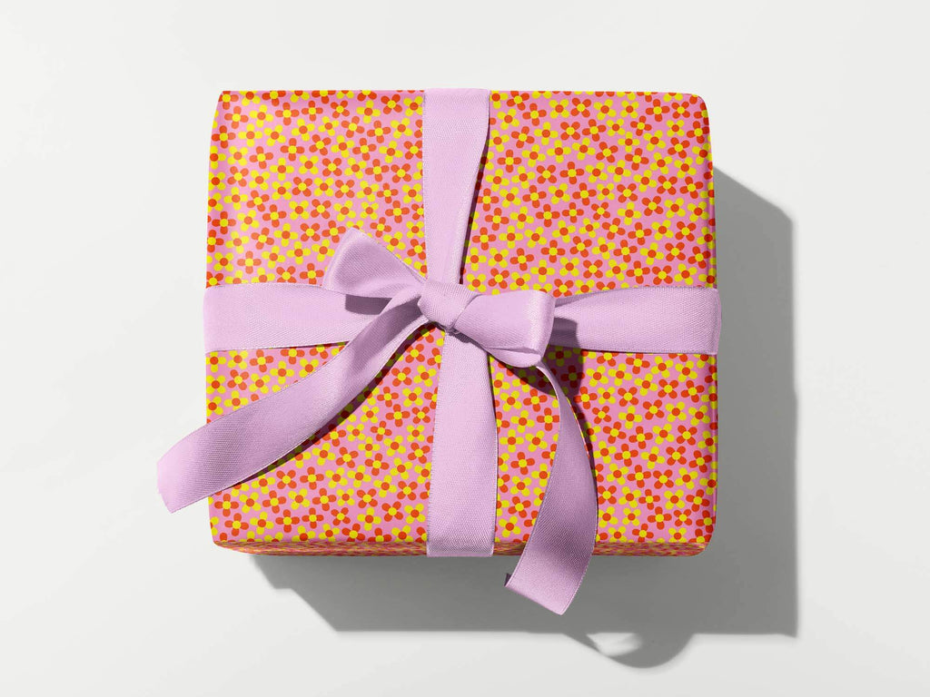 Little Fleurs on the Prairie (Pink Lemonade) Wrapping Paper Sheets or Roll