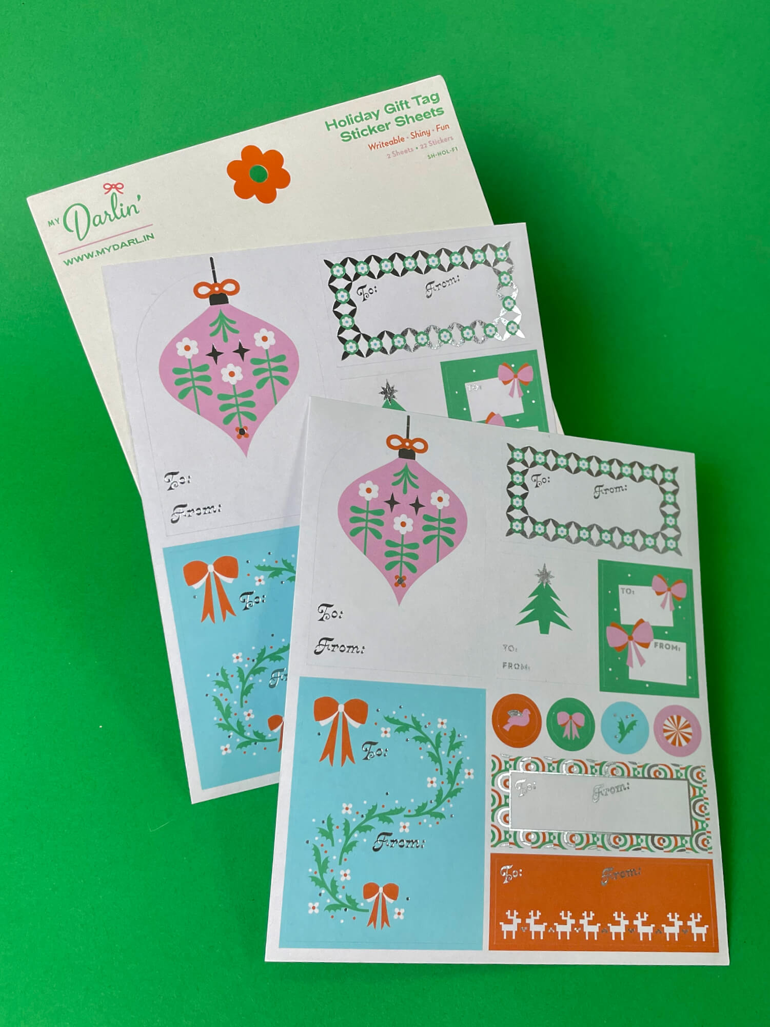 Holiday Gift Tag Sticker Sheet Set