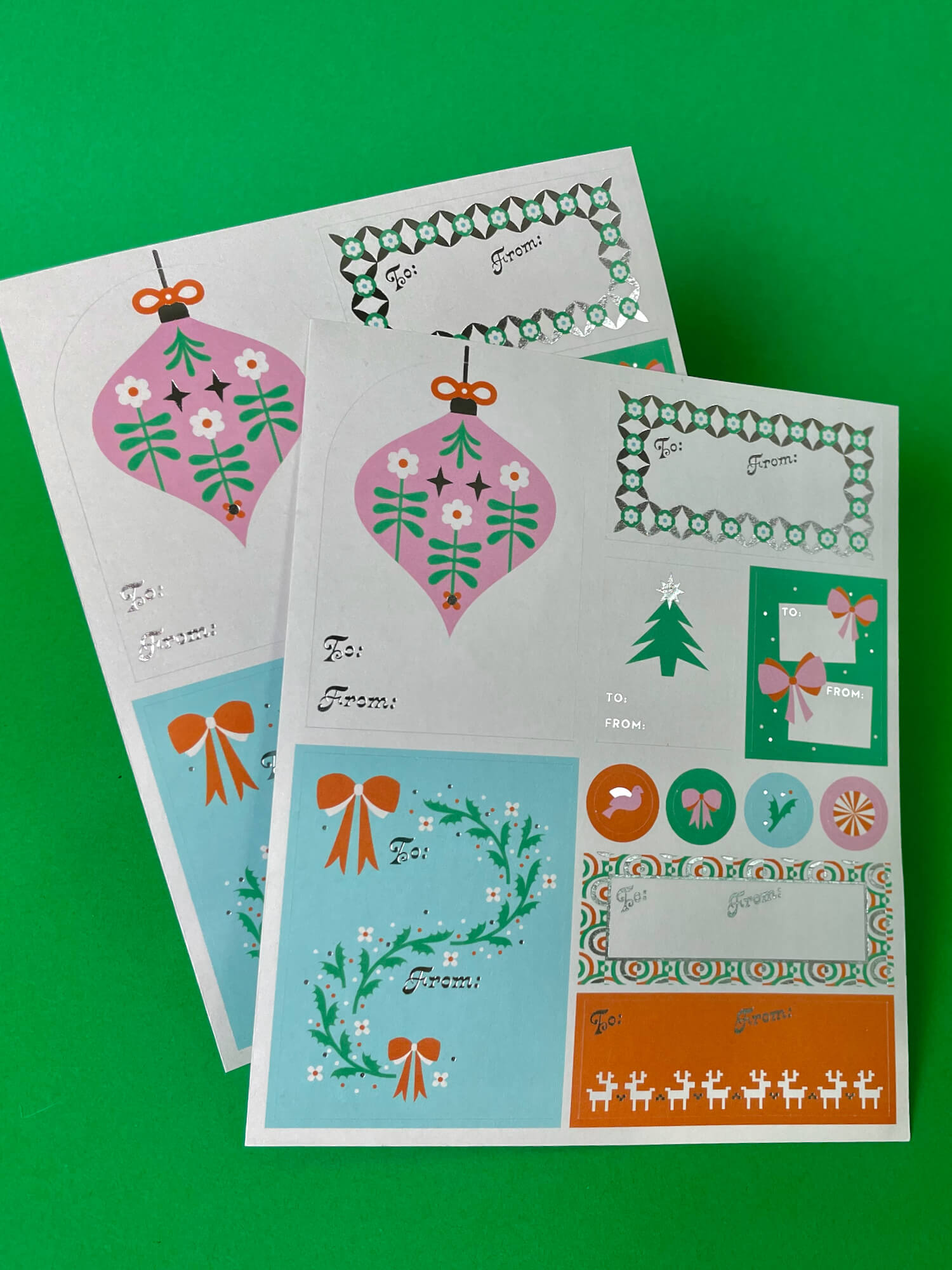 Holiday Gift Tag Sticker Sheet Set