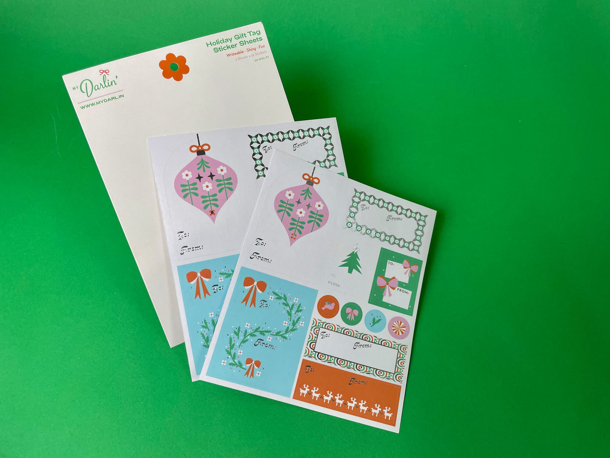 Holiday Gift Tag Sticker Sheet Set