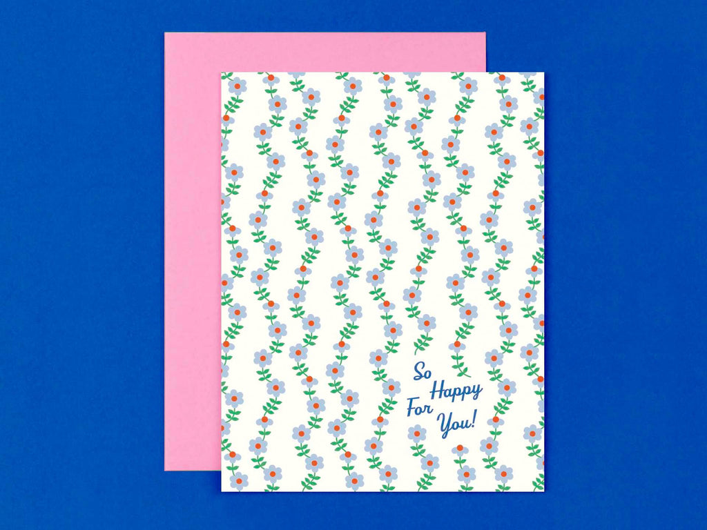 So Happy • Floral Congrats Card
