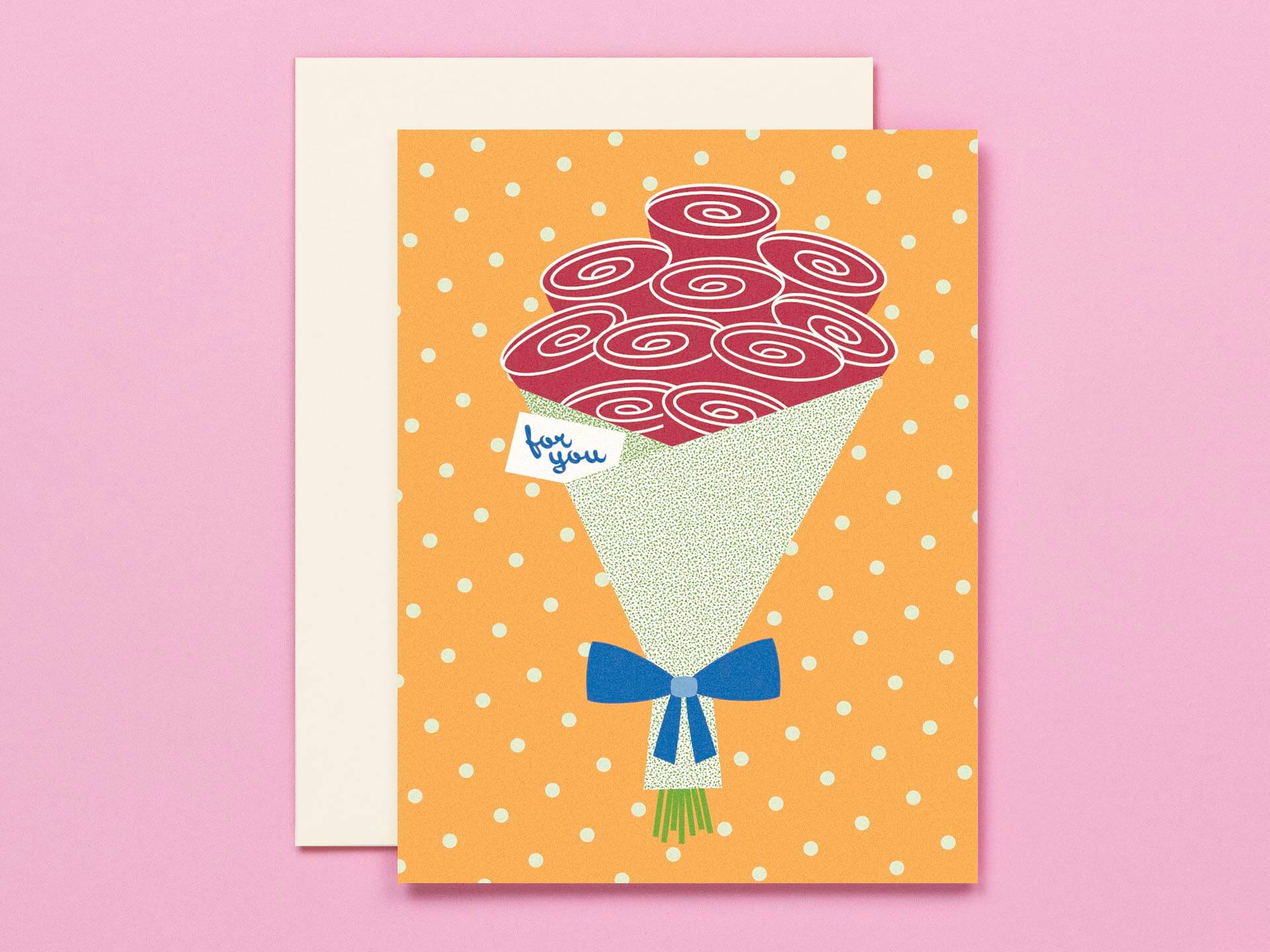 Raspberry Bouquet • For You Rose Bouquet Card