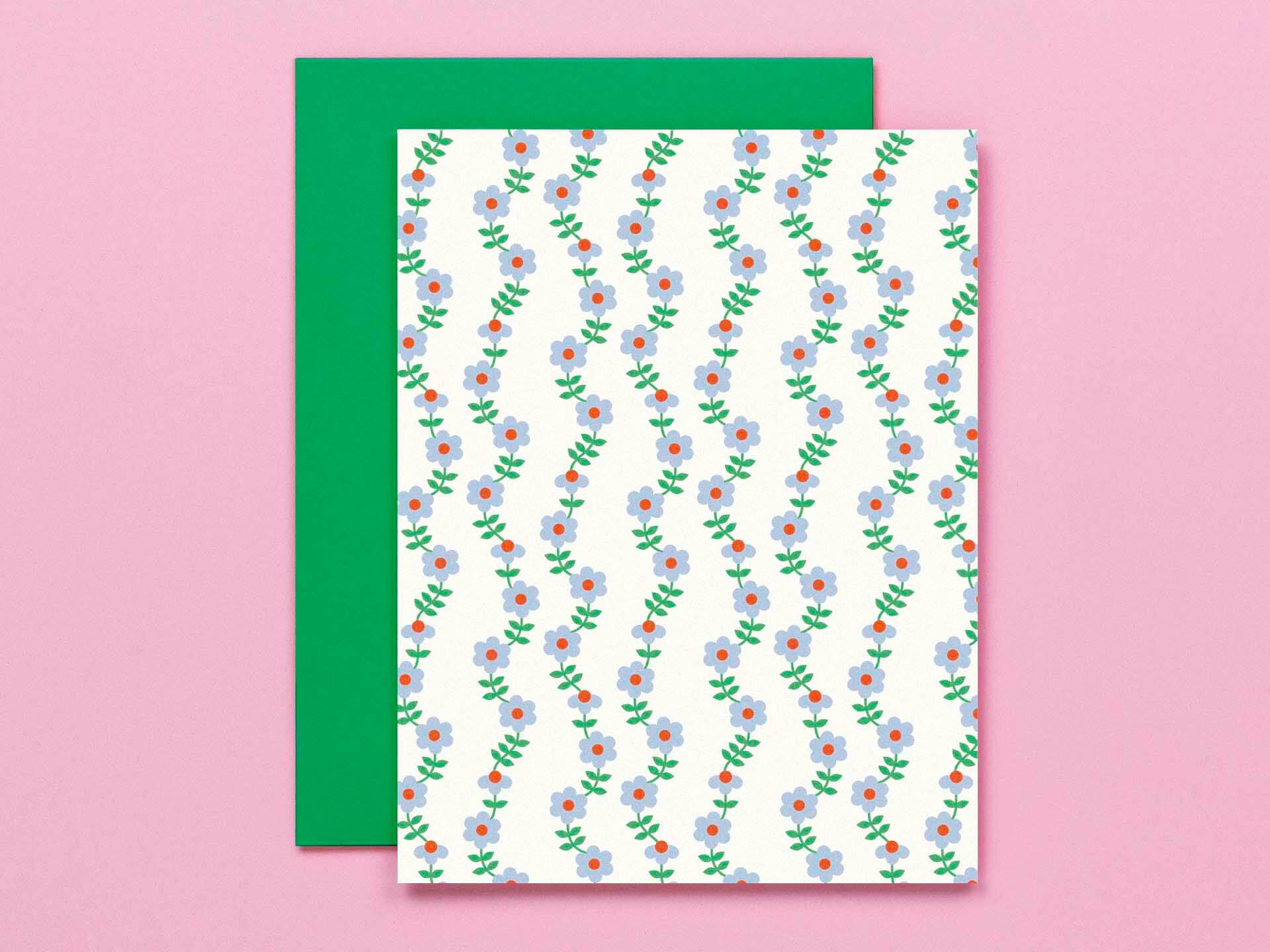 String of Fleurs Floral Blank Pattern Card