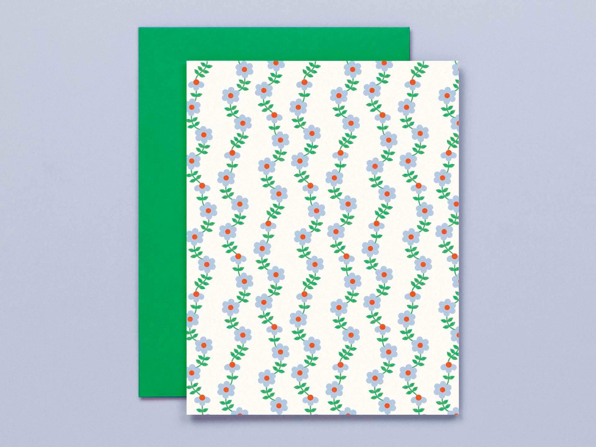String of Fleurs Floral Blank Pattern Card