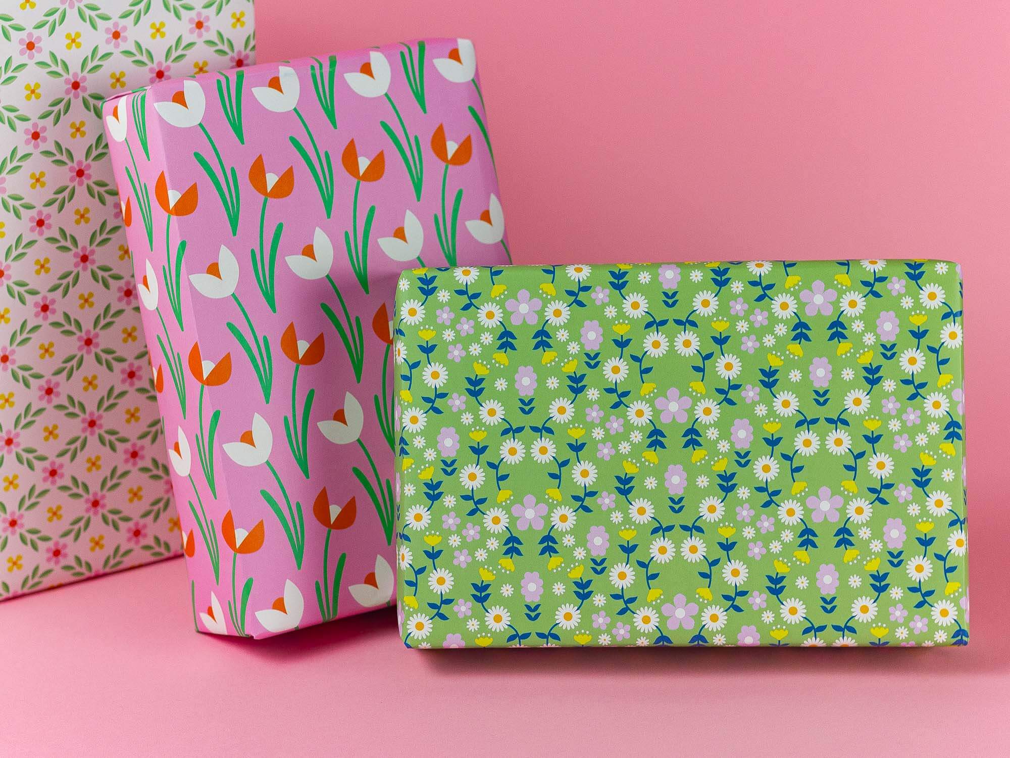 Fairy Tale Fleurs Wrapping Paper in Green Gables