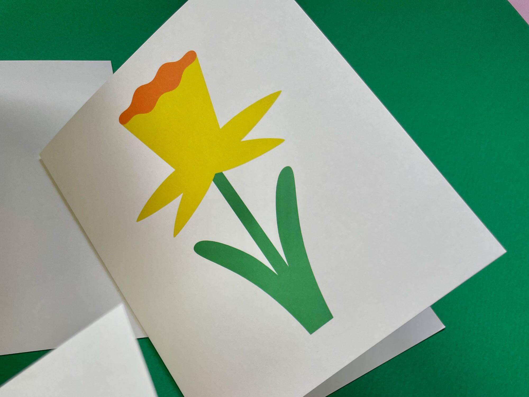 a close up of a card with a flower on it