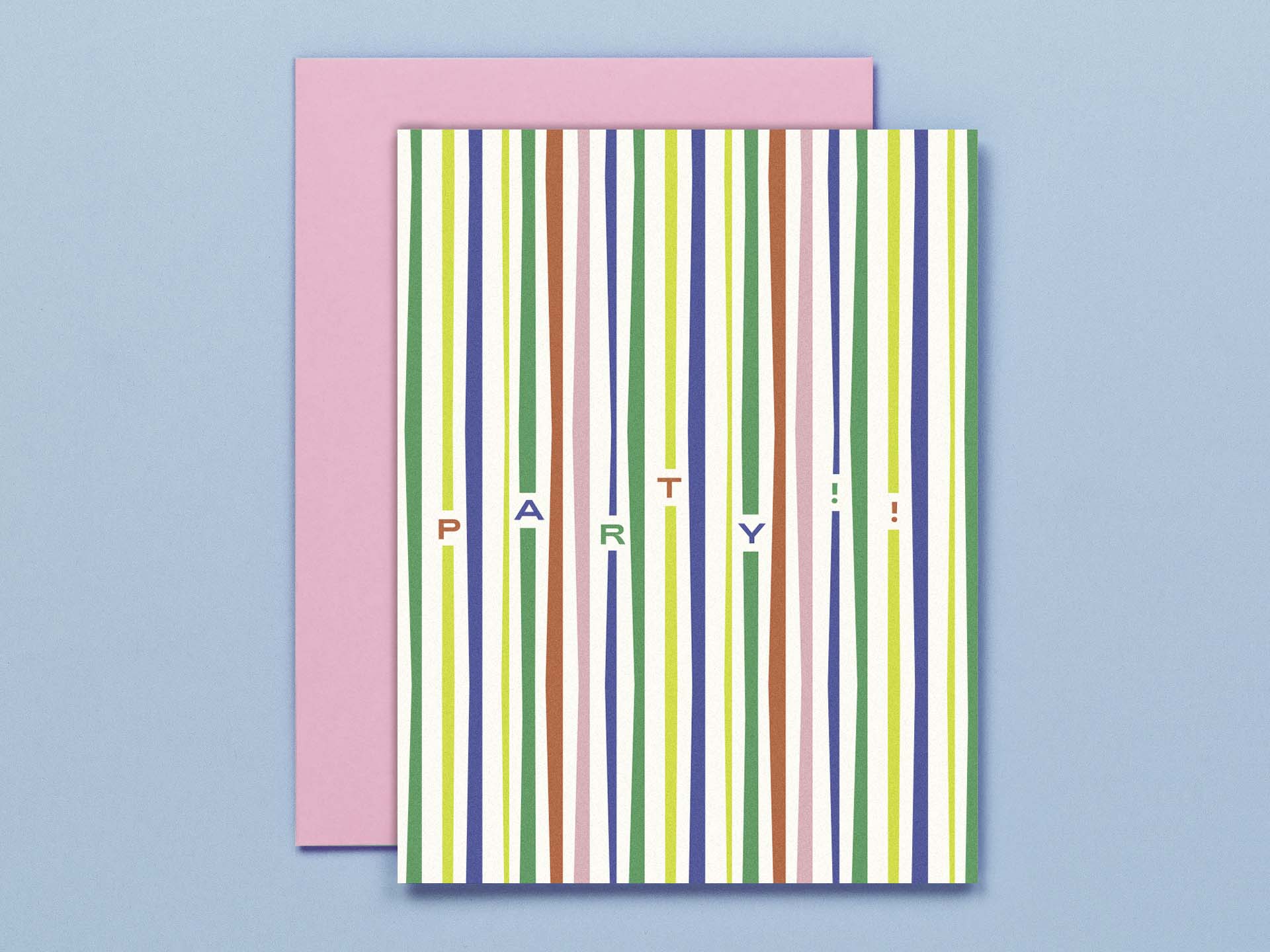 Party Streamers Celebration or Birthday Card