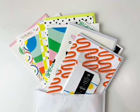 Mystery Grab Bag Set of 5 or 10 Seconds Quality Greeting Cards - Sample Sale