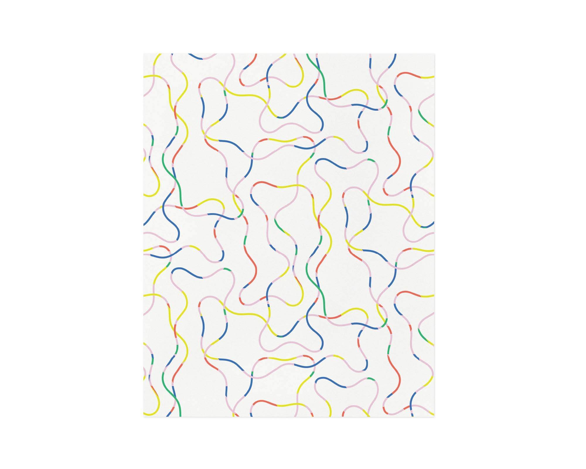 "Magic Pencil" graphic colorful rainbow squiggle pattern archival giclée modern art print. Made in USA by My Darlin' @mydarlin_bk