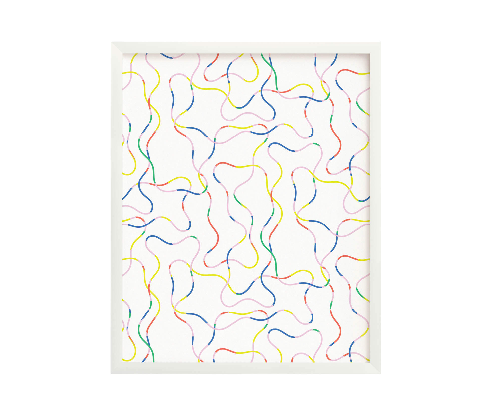 "Magic Squiggle" graphic black and white squiggle pattern archival giclée modern art print. Made in USA by My Darlin' @mydarlin_bk