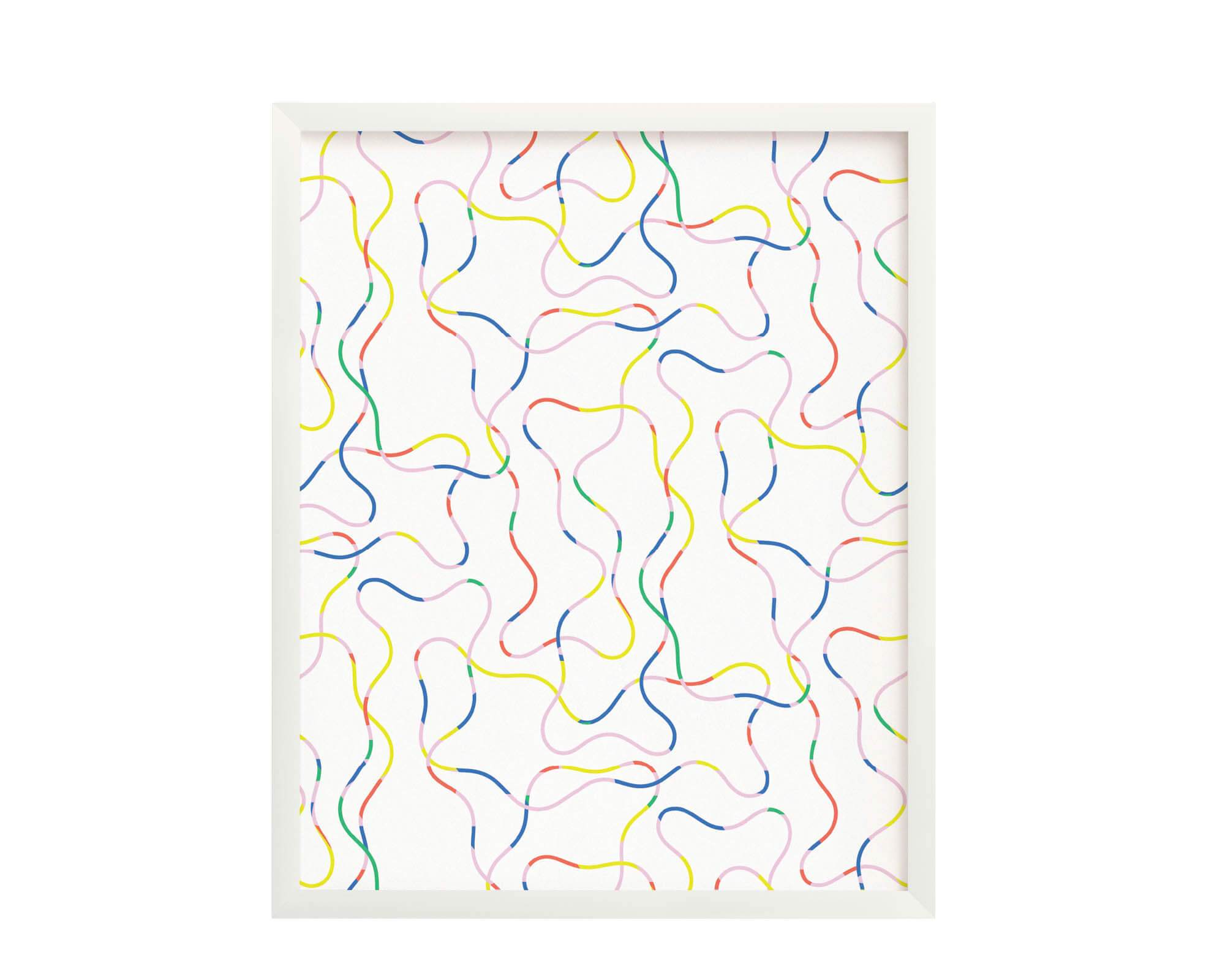 "Magic Squiggle" graphic black and white squiggle pattern archival giclée modern art print. Made in USA by My Darlin' @mydarlin_bk