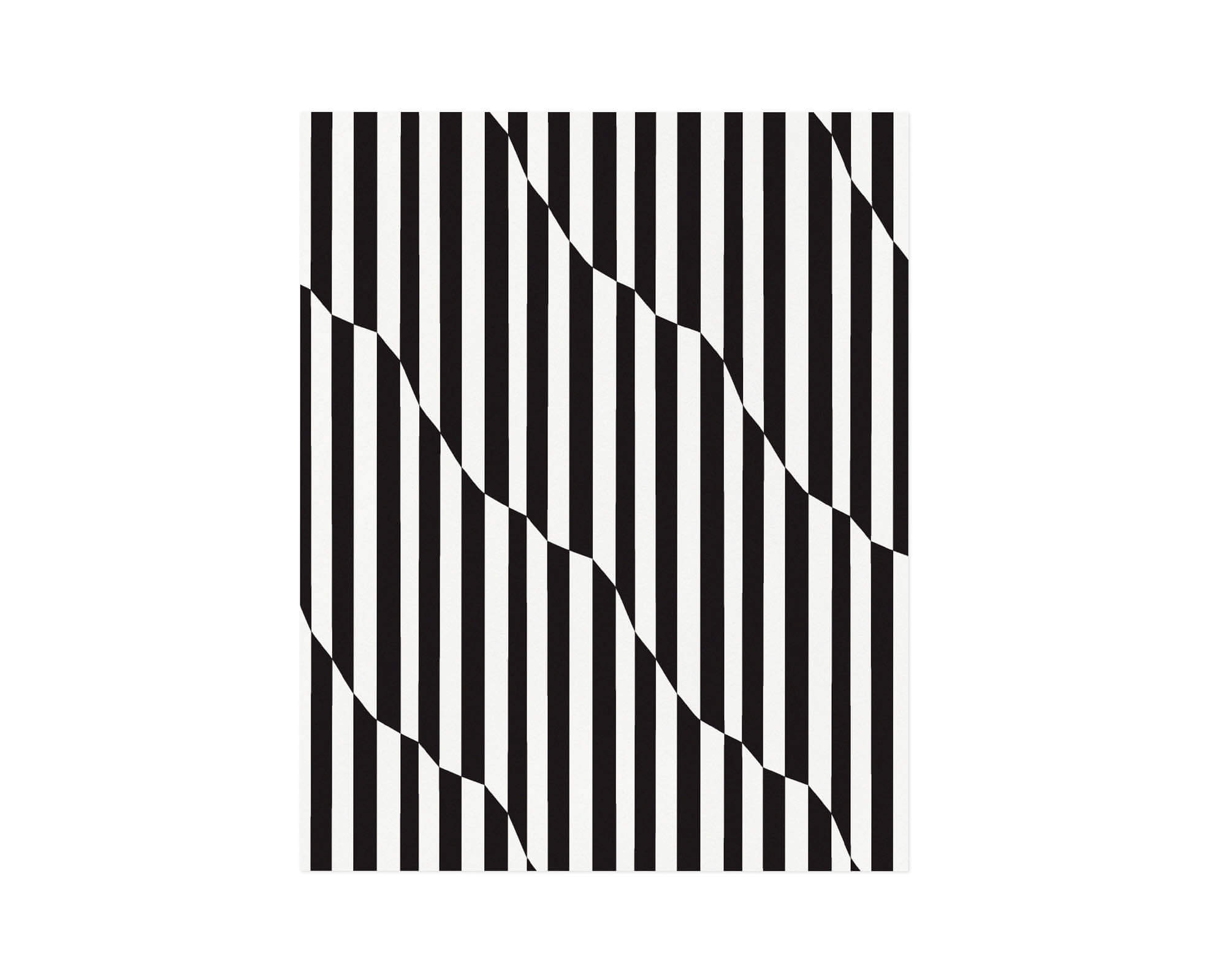 "Stripped" hypnotic op art inspired black and white striped archival giclée art print. Made in USA by My Darlin' @mydarlin_bk