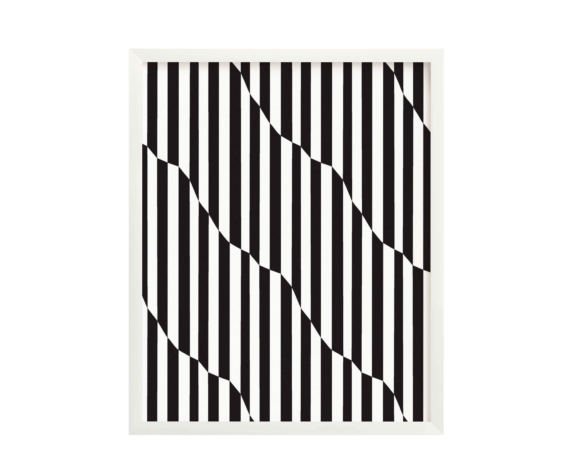 "Stripped" hypnotic op art inspired black and white striped archival giclée art print. Made in USA by My Darlin' @mydarlin_bk