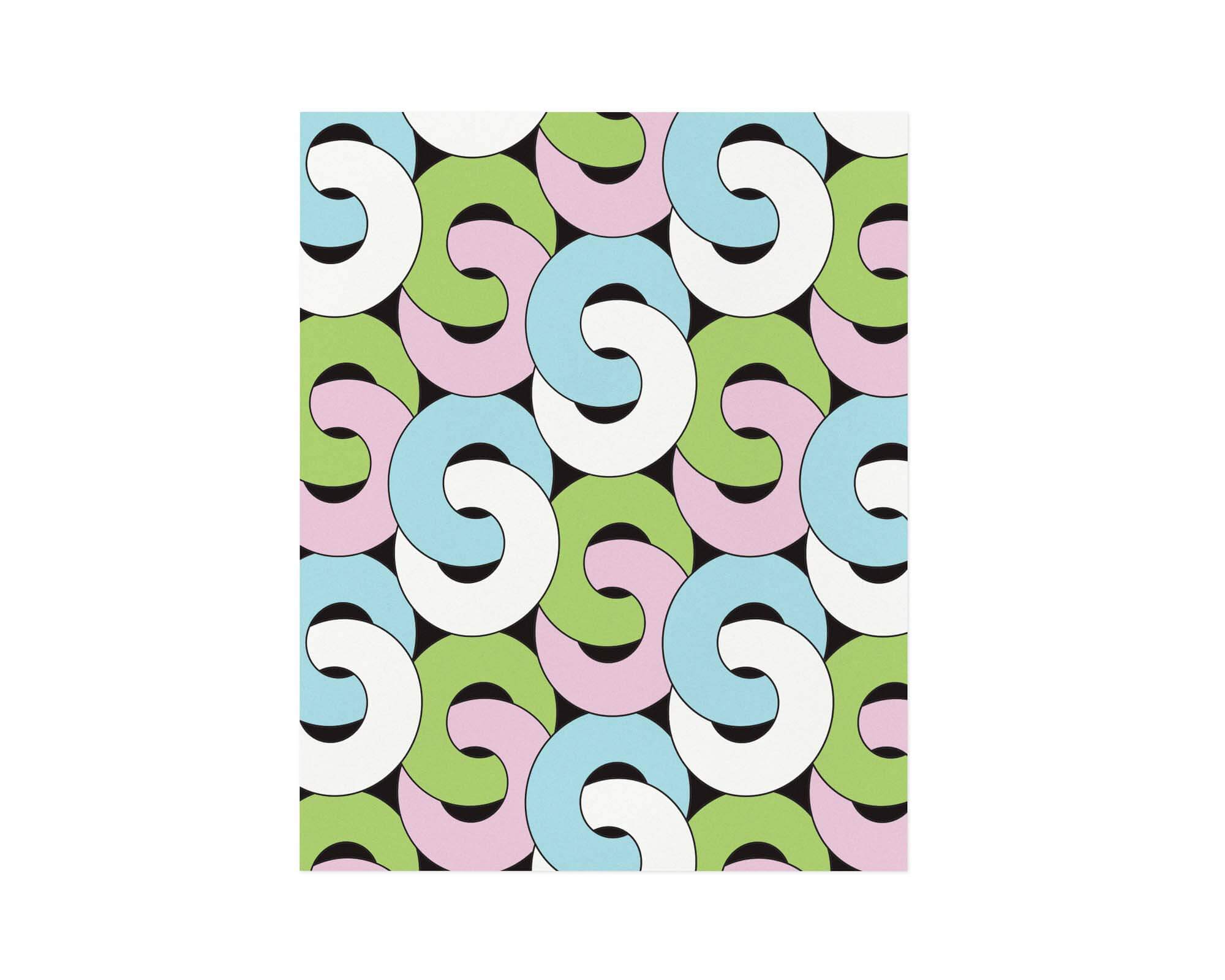 Mod linked rings archival giclée graphic art print. Made in USA by My Darlin' @mydarlin_bk