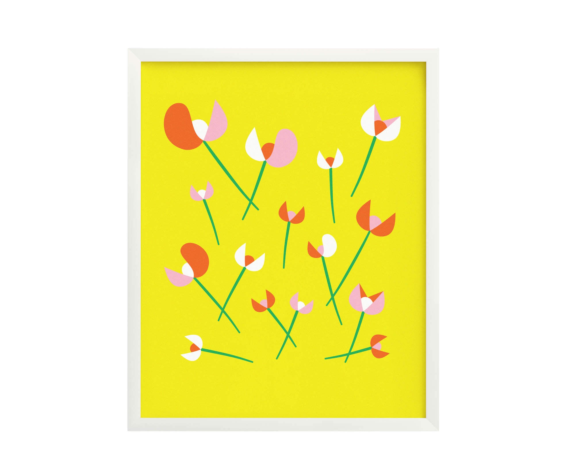 "Les Tulipes" strewn fleurs, graphic tulips, archival giclée floral art print. Made in USA by My Darlin' @mydarlin_bk