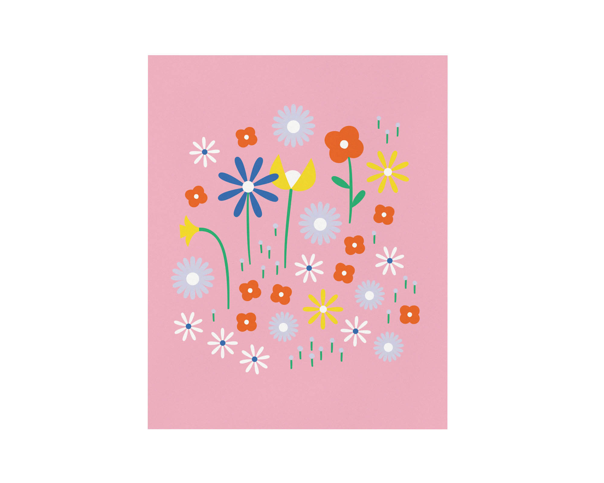 "Happy Fleurs" archival giclée graphic floral art print. Made in USA by My Darlin' @mydarlin_bk