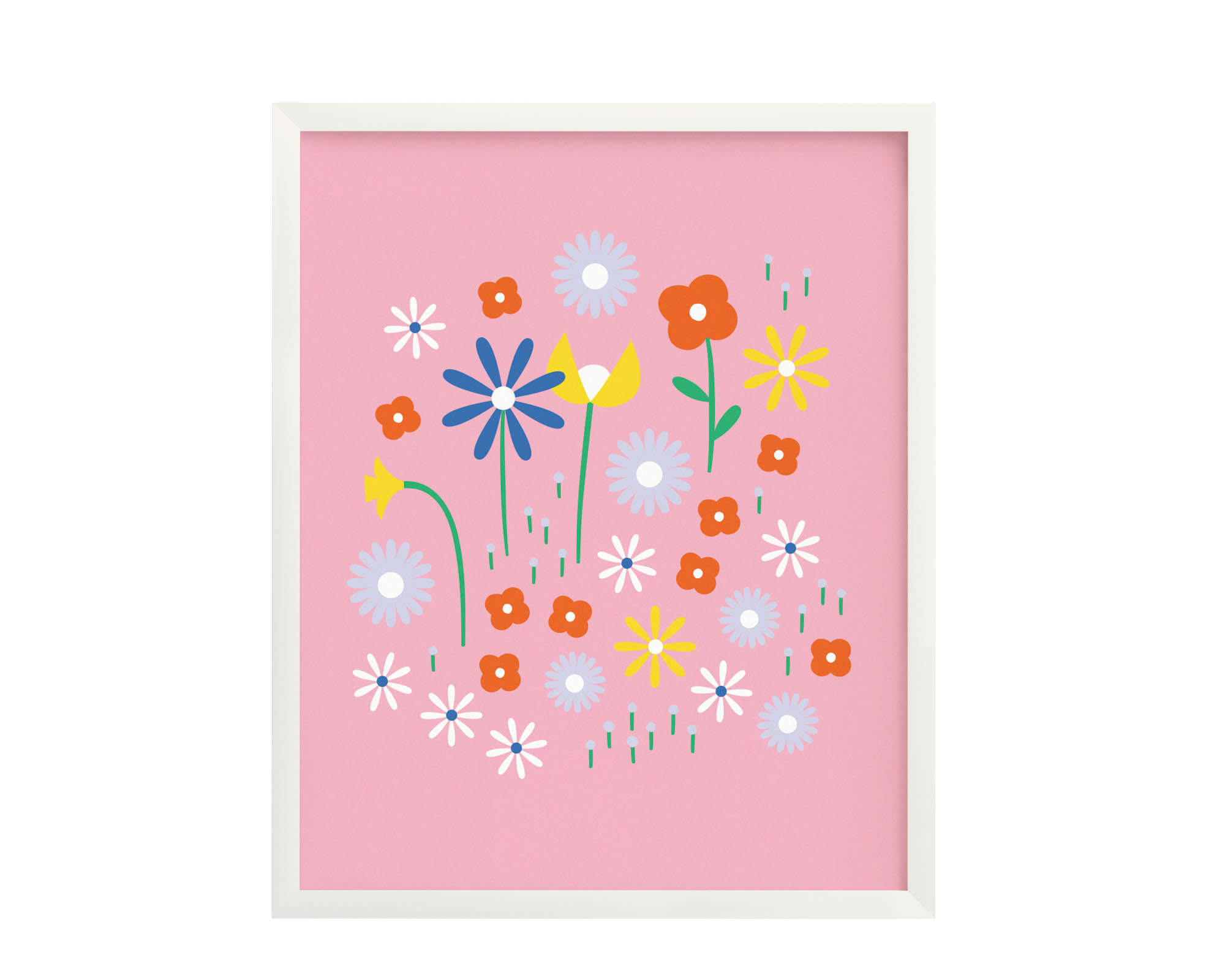 "Happy Fleurs" archival giclée graphic floral art print. Made in USA by My Darlin' @mydarlin_bk