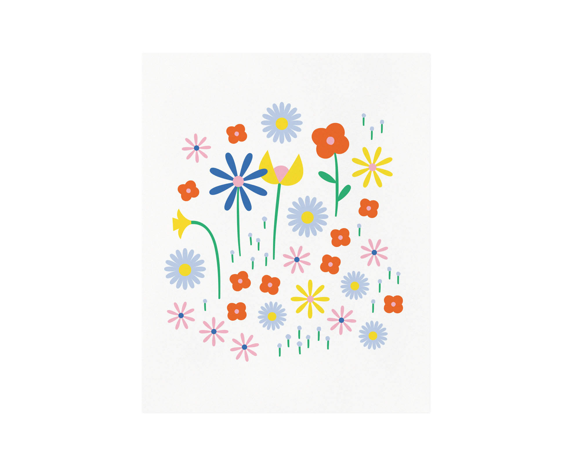 "Happy Fleurs" archival giclée graphic floral art print. Made in USA by My Darlin' @mydarlin_bk