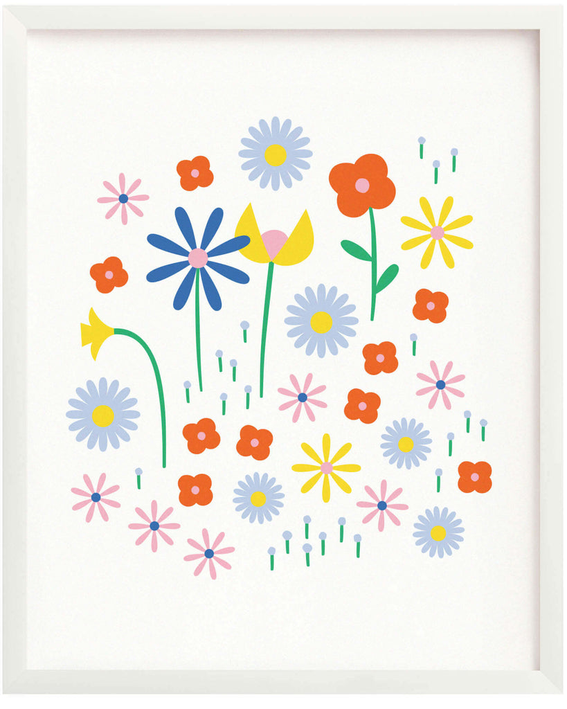 "Happy Fleurs" archival giclée graphic floral art print. Made in USA by My Darlin' @mydarlin_bk
