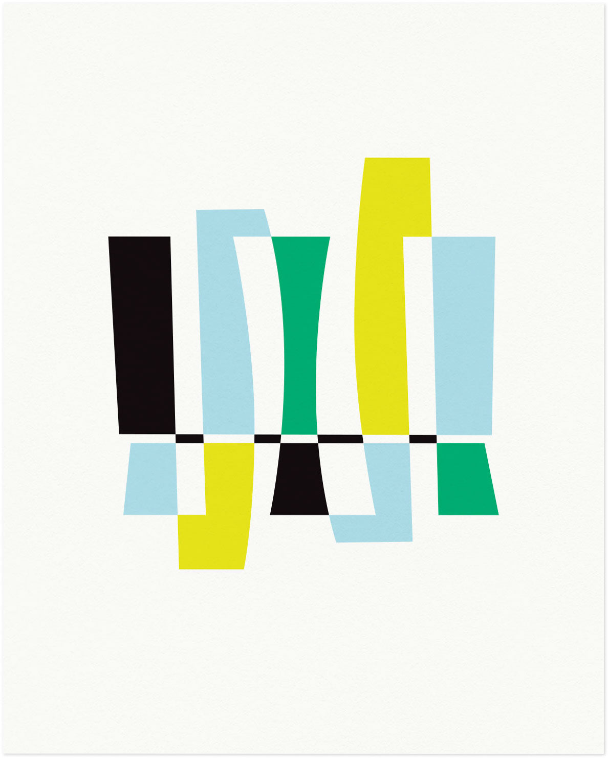 "Secret Society" abstract shapes composition graphic archival giclée art print. Made in USA by My Darlin' @mydarlin_bk