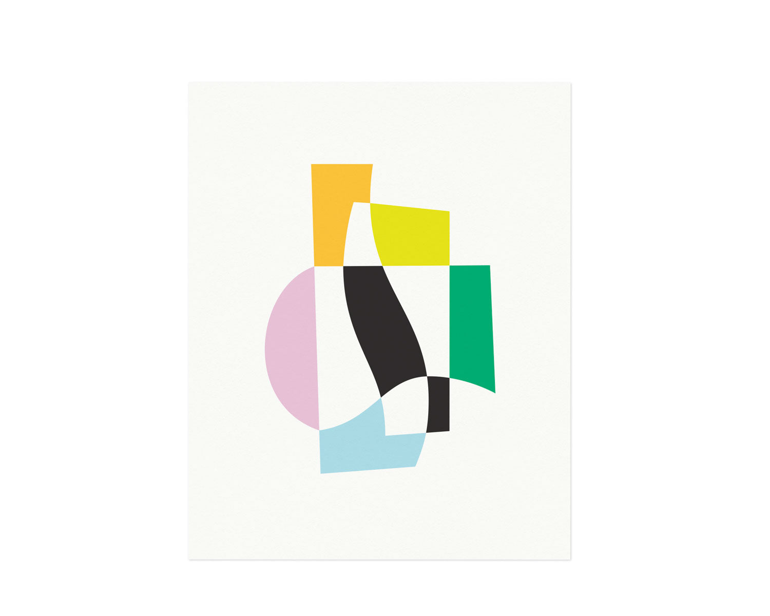 "Sunday Morning" Abstract shapes composition graphic archival giclée art print. Made in USA by My Darlin' @mydarlin_bk