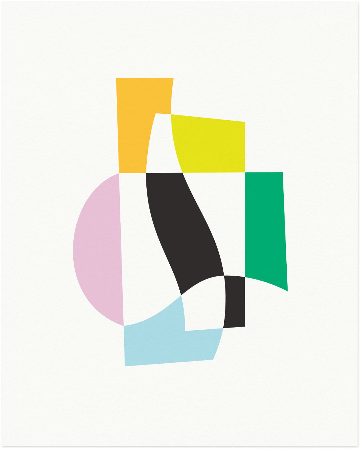 "Sunday Morning" Abstract shapes composition graphic archival giclée art print. Made in USA by My Darlin' @mydarlin_bk