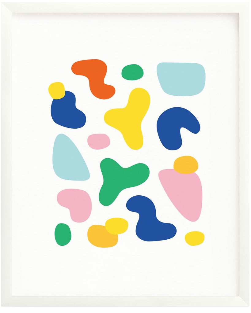 "Noki" abstract floating shapes archival giclée art print. Made in USA by My Darlin' @mydarlin_bk