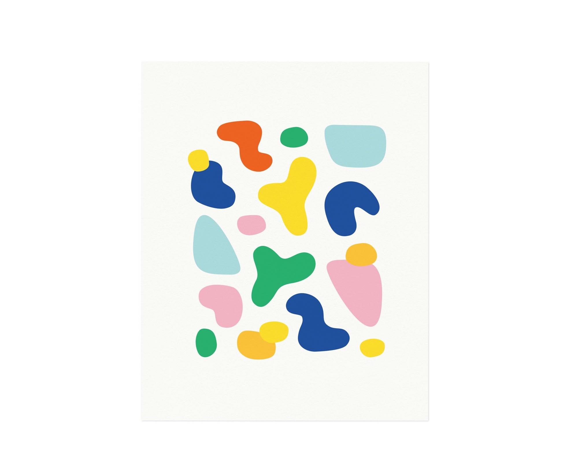 "Noki" abstract floating shapes archival giclée art print. Made in USA by My Darlin' @mydarlin_bk