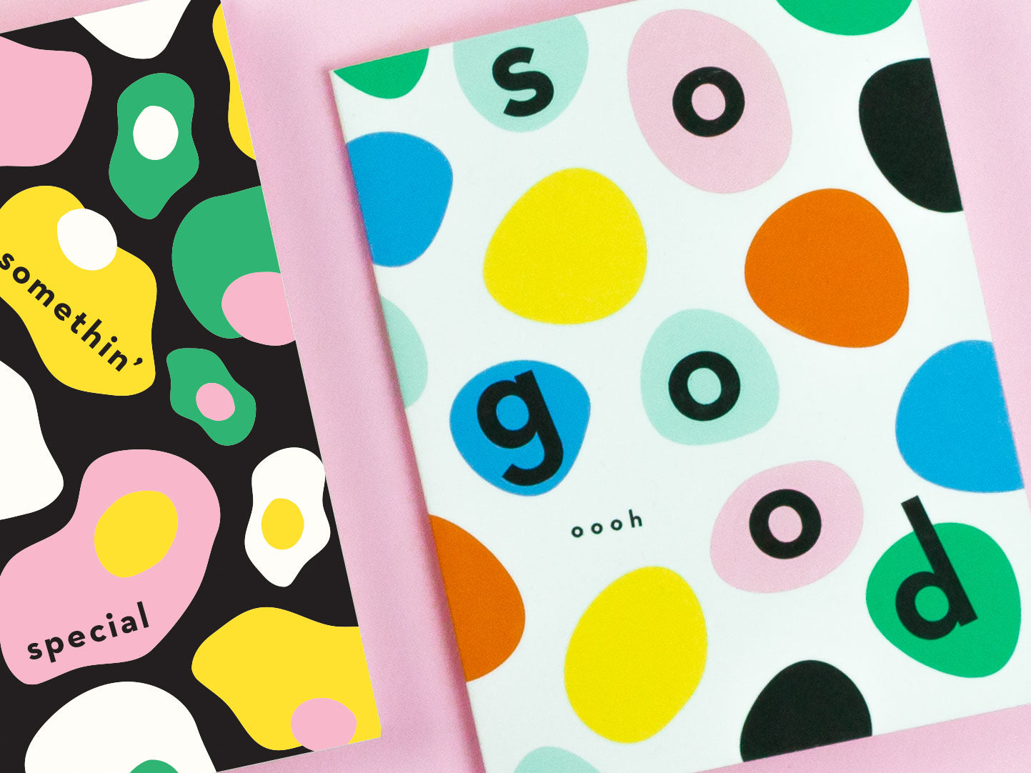So Good colorful bouncing dots thank you card or congrats card. Made in USA by @mydarlin_bk