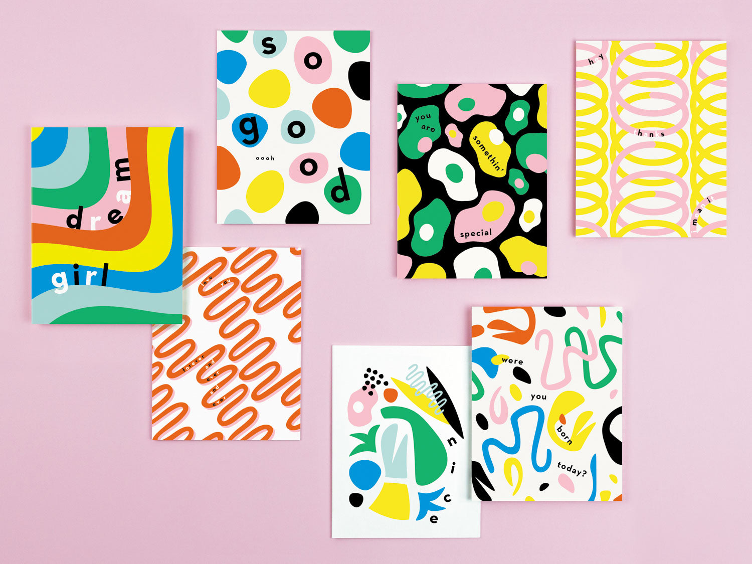 My Darlin' colorful typographic greeting cards. Made in USA by @mydarlin_bk