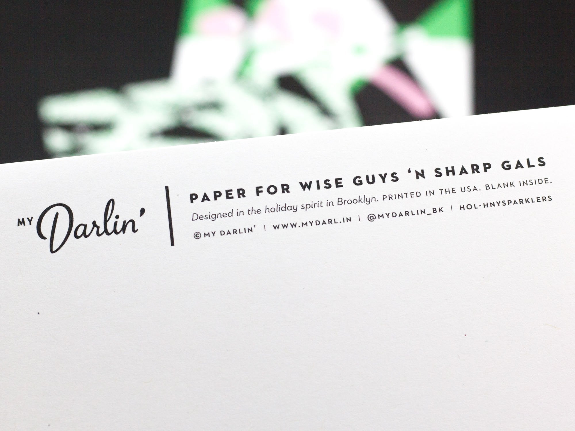 Secret messages on the back of My Darlin' holiday cards. Designed in the holiday spirit by @mydarlin_bk