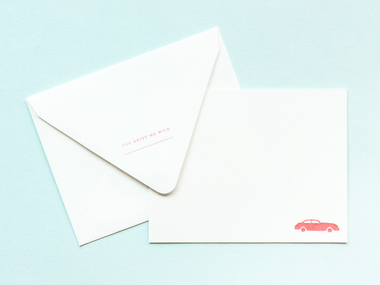 You Drive Me Wild Notevelope & Sporty Car Notecard