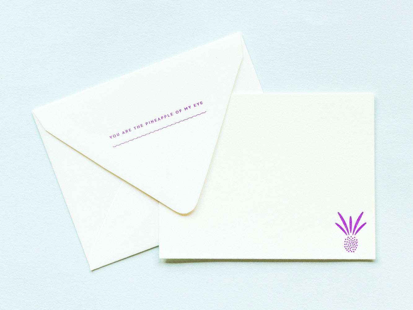 You Are the Pineapple of My Eye Notevelope & Pineapple Notecard