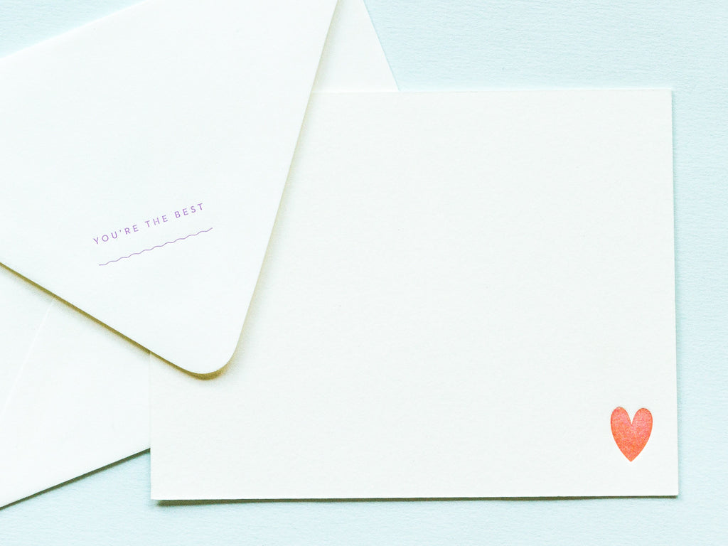 You're the Best Notevelope & Heart Notecard