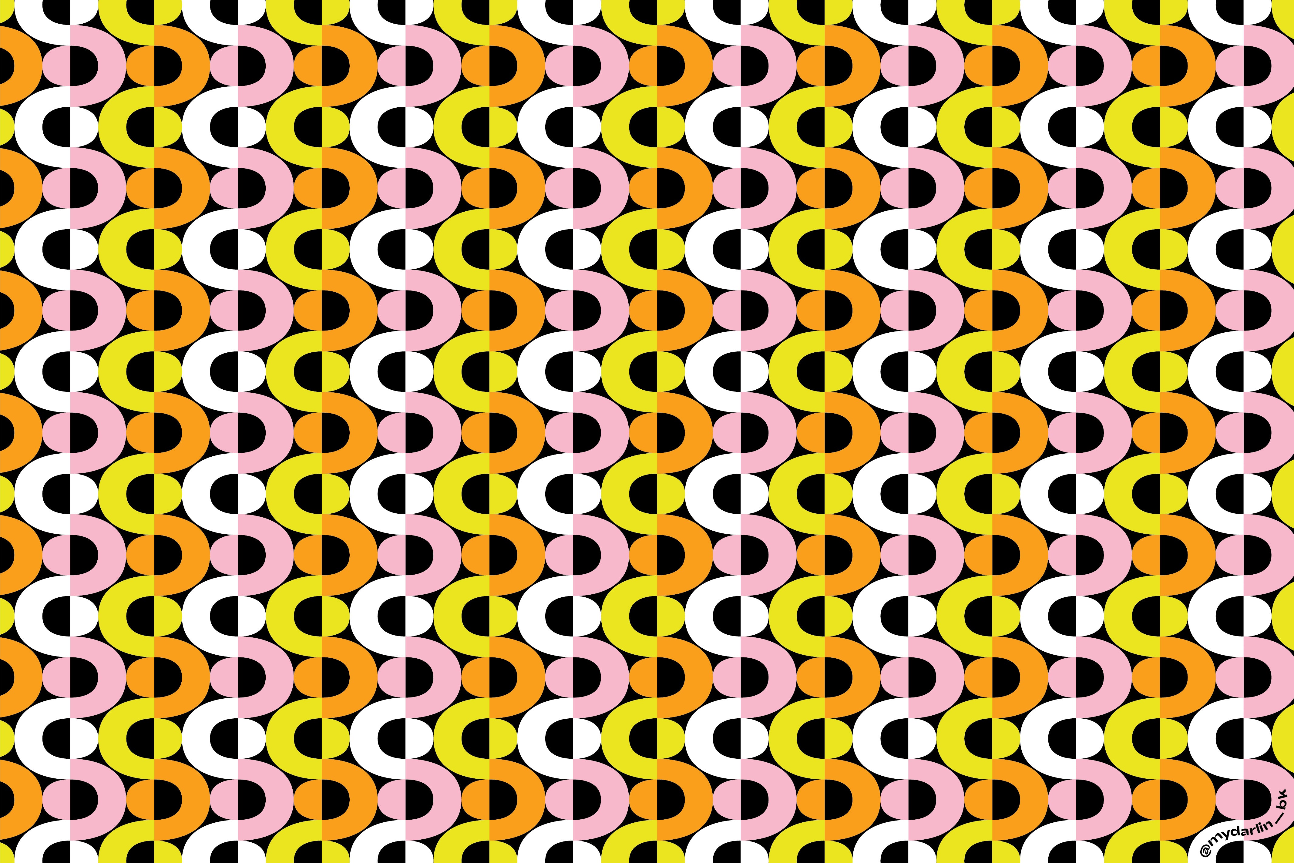 "Goldie" geometric graphic op-art inspired pattern free downloadable device wallpaper by @mydarlin_bk