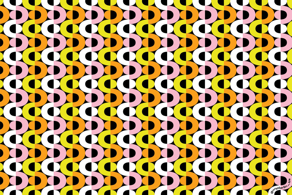 "Goldie" geometric graphic op-art inspired pattern free downloadable device wallpaper by @mydarlin_bk