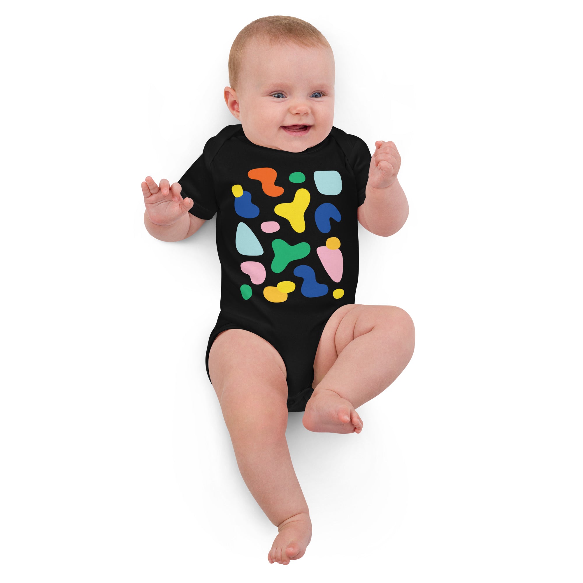 Noki Colorful Blobs Organic Cotton Baby Onesie
