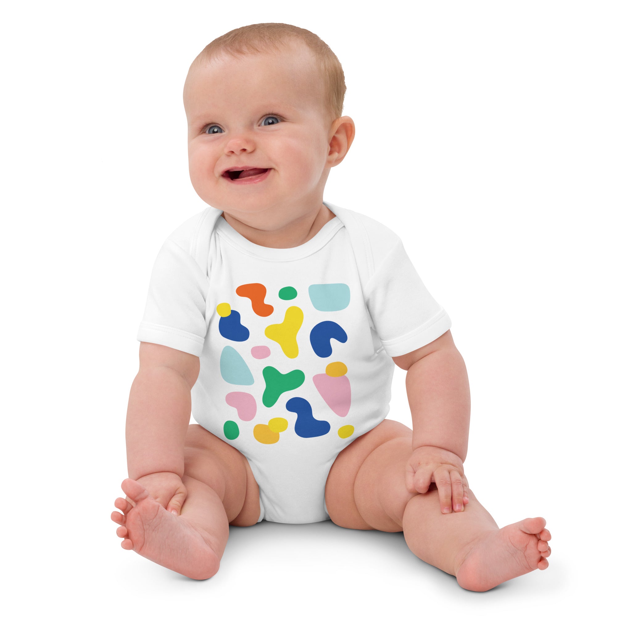 Noki Colorful Blobs Organic Cotton Baby Onesie