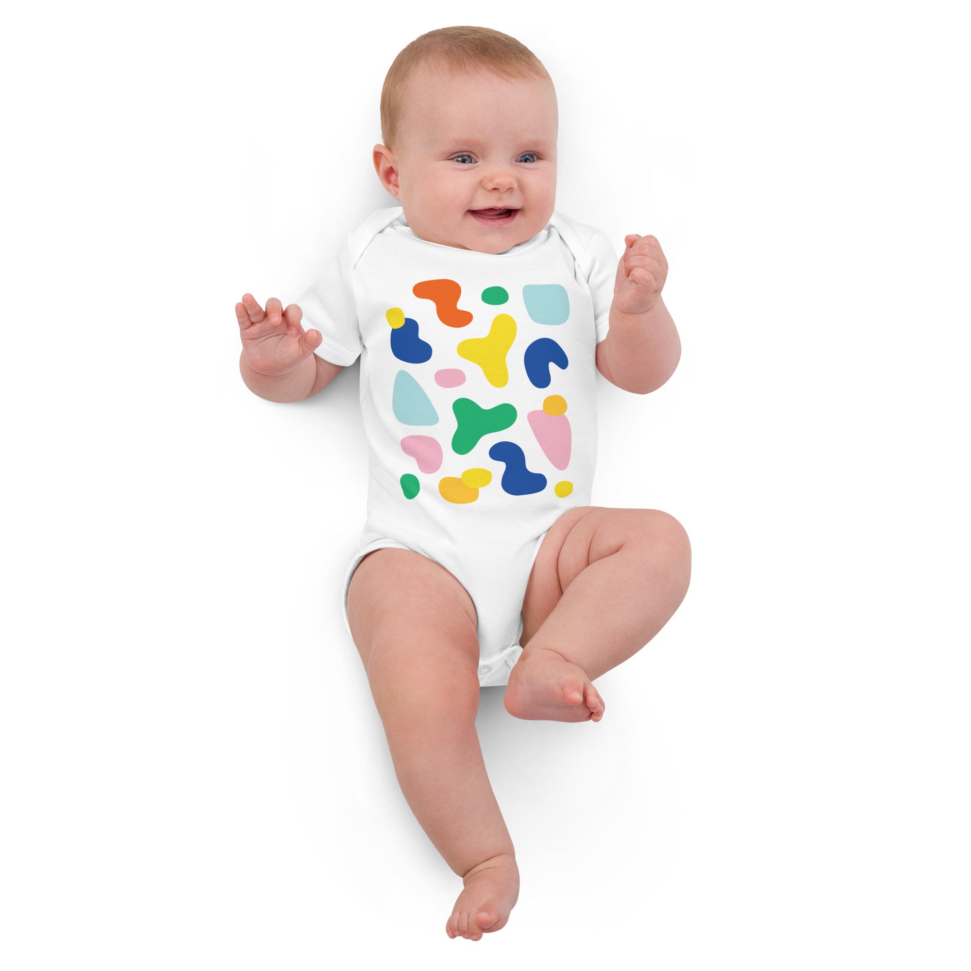 Noki Colorful Blobs Organic Cotton Baby Onesie