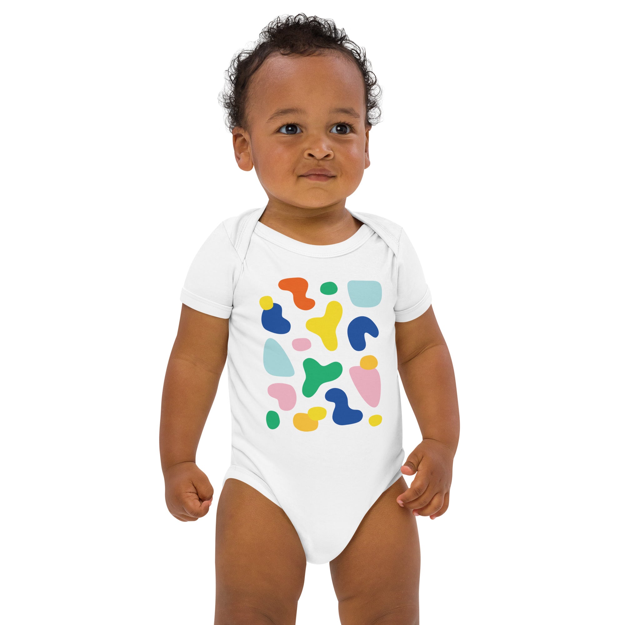 Noki Colorful Blobs Organic Cotton Baby Onesie