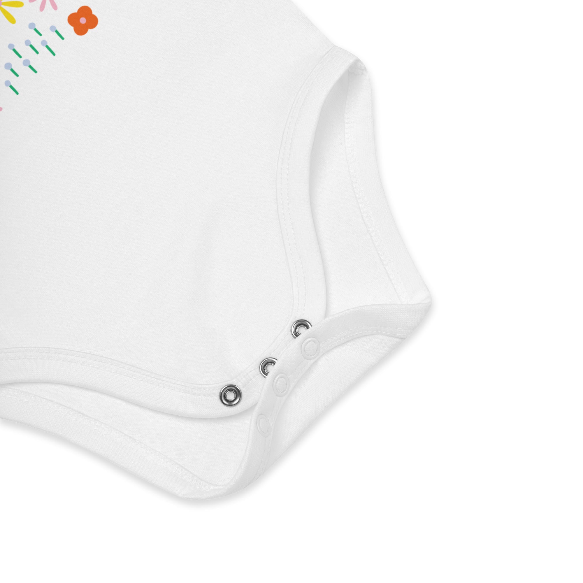 Happy Fleurs Organic Cotton Short Sleeve Baby Onesie