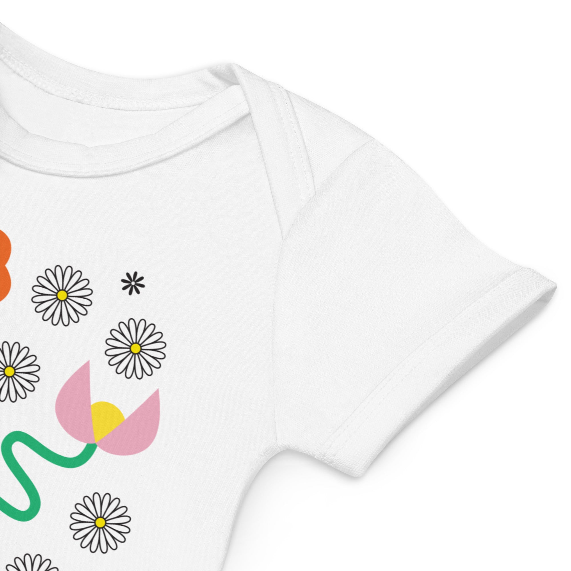 Dances with Fleurs Organic Cotton Short Sleeve Baby Onesie