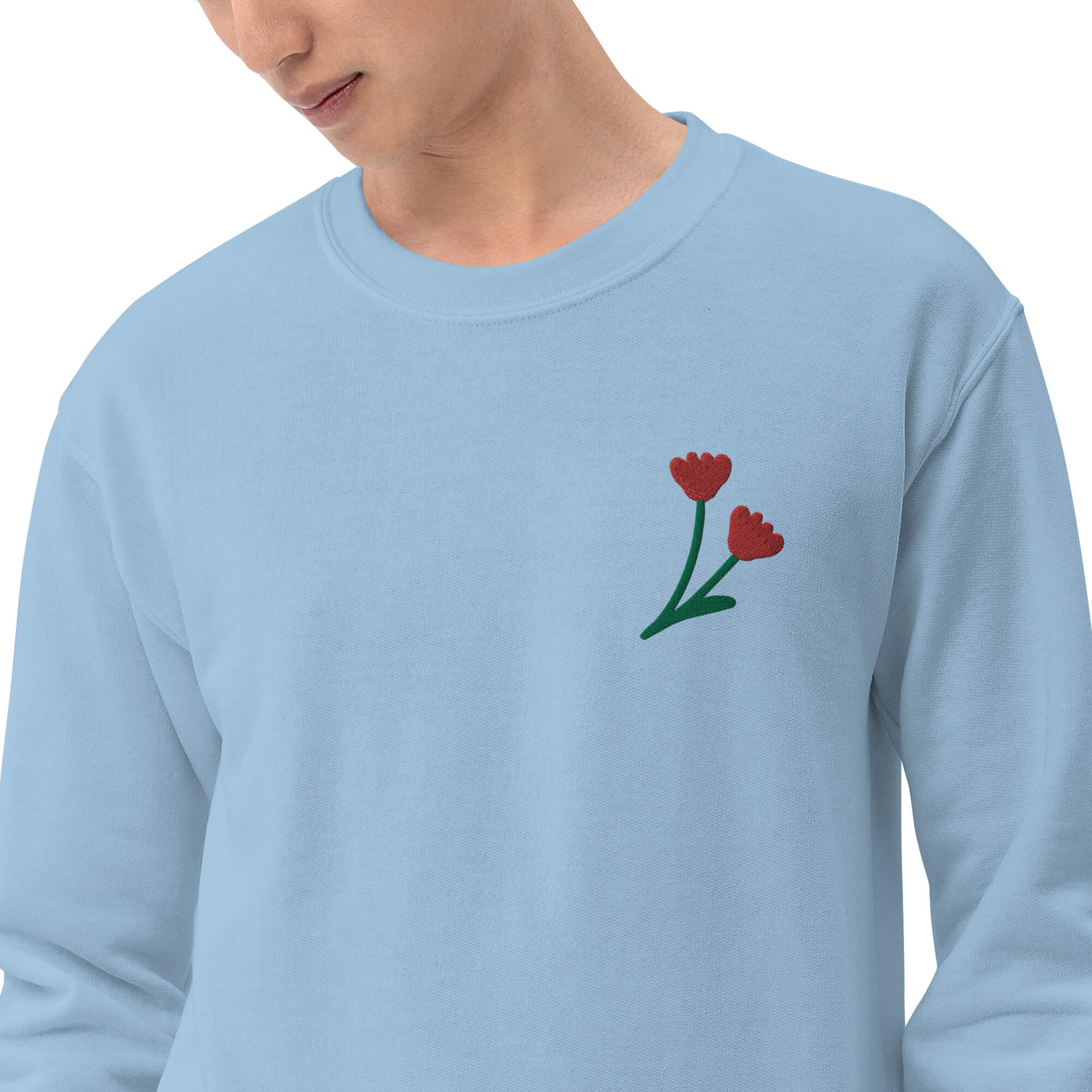 Happy Together Embroidered Flower Sweatshirt