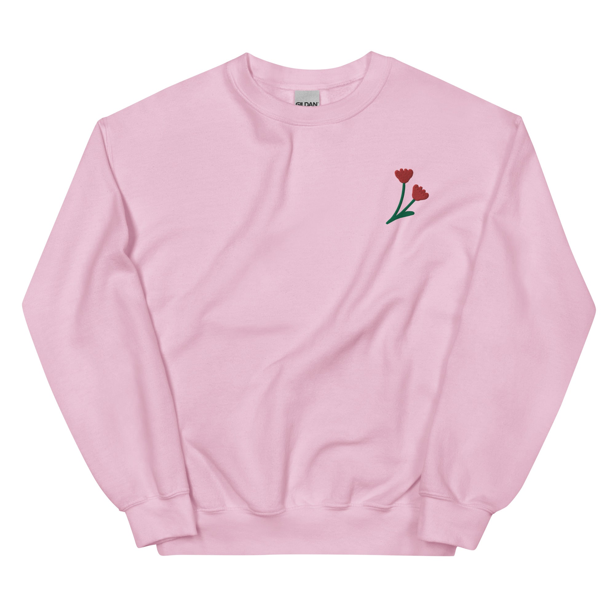 Happy Together Embroidered Flower Sweatshirt