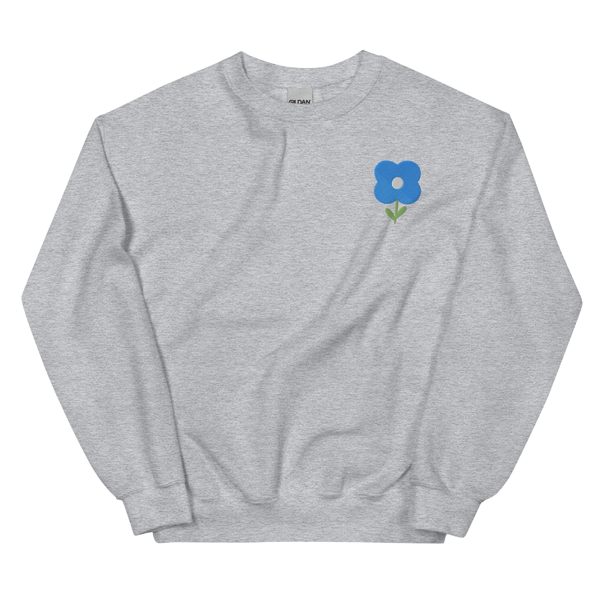 Blue Buttercup Embroidered Sweatshirt