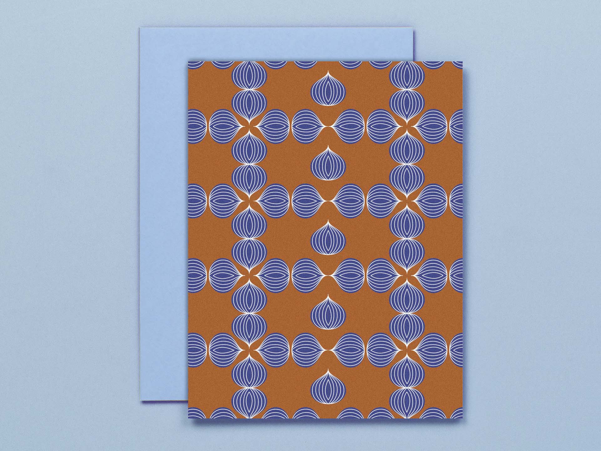 Allium Illusions • Geometric Onion Pattern Blank Card