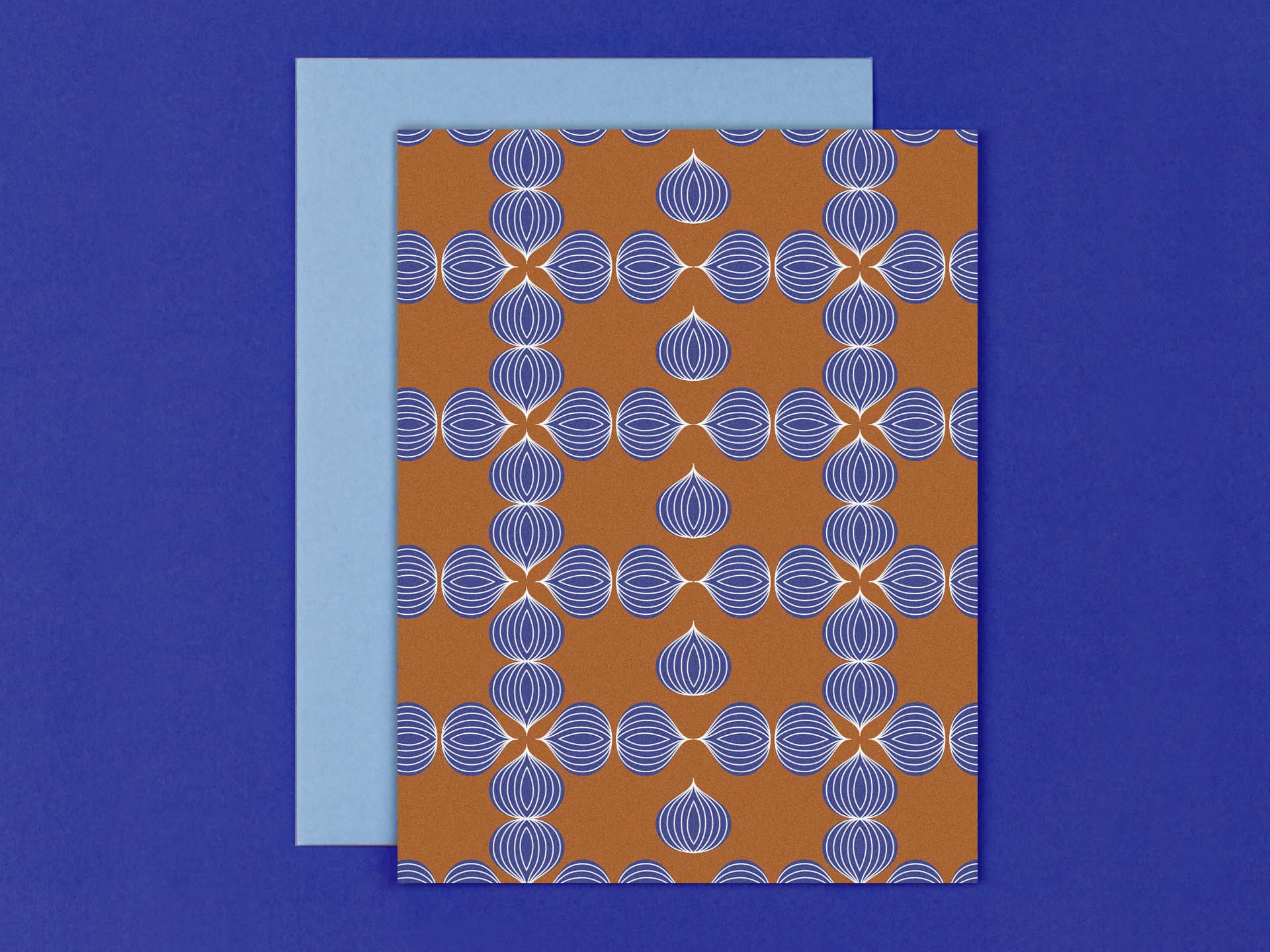 Allium Illusions • Geometric Onion Pattern Blank Card
