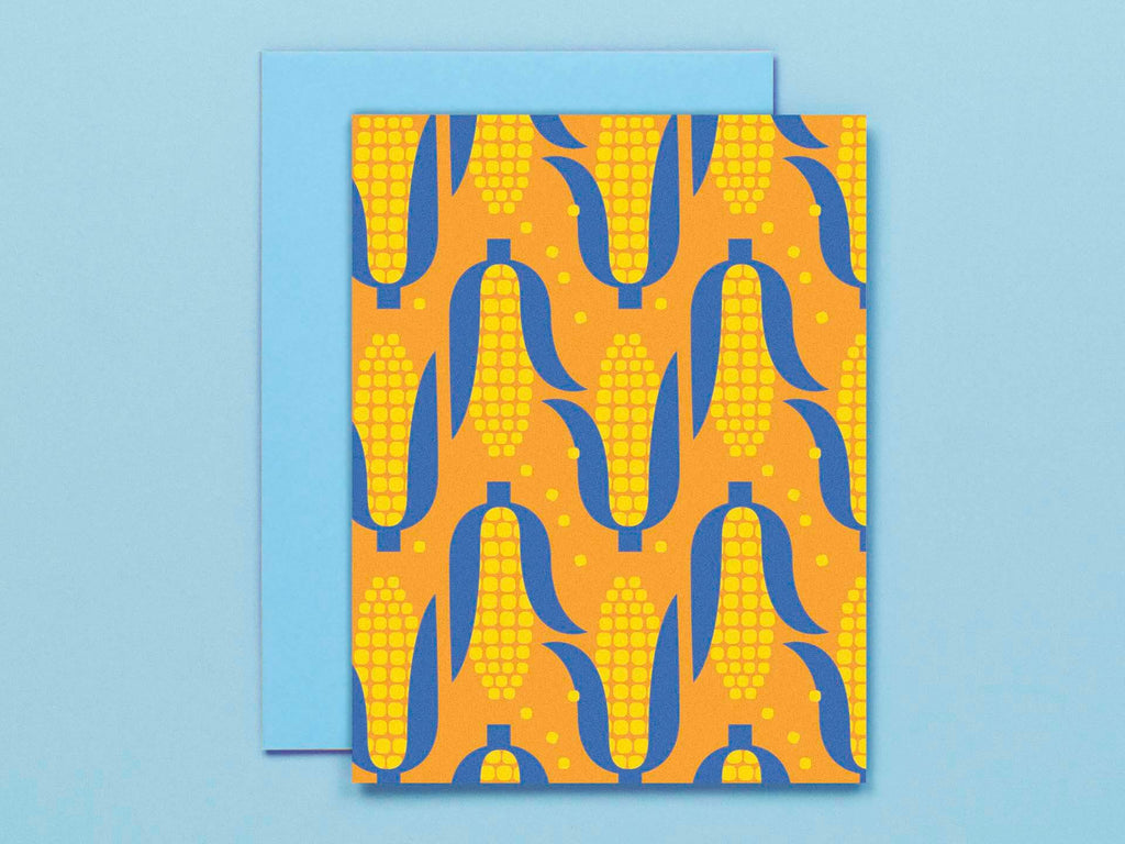 Maiz Azul • Blue Corn Pattern Blank Card
